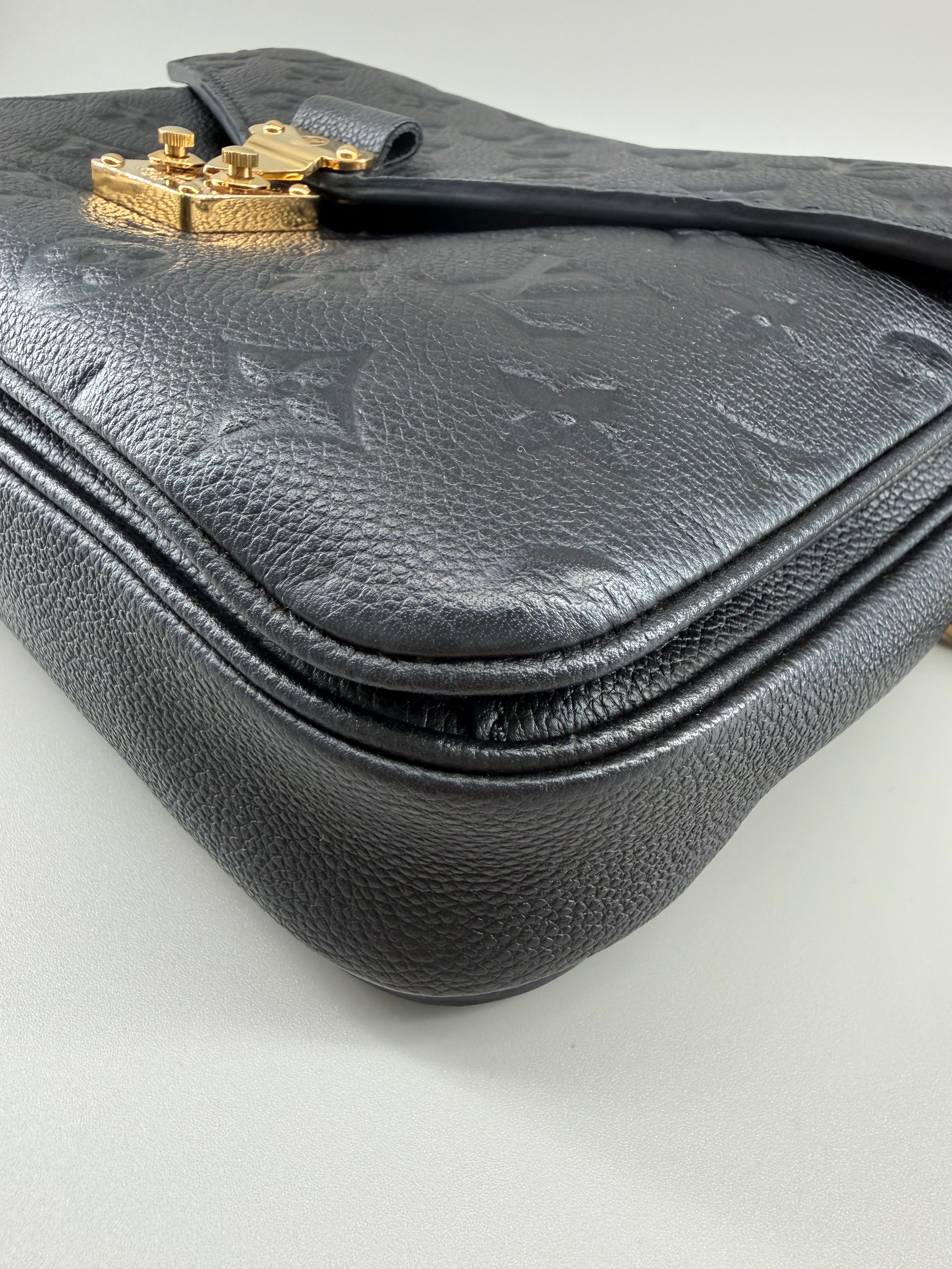 Louis Vuitton Pochette Métis MM Black Monogram Empreinte Leather