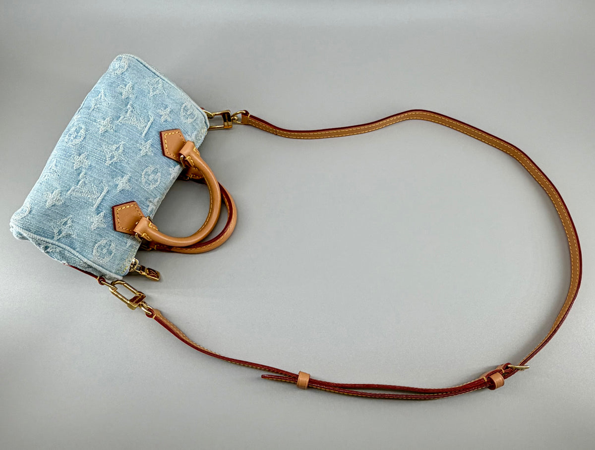 Louis Vuitton Nano Speedy Monogram Denim Blue