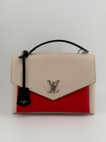 Louis Vuitton Lockme Top Handle Taurillon Leather Shoulder Bag | Crème & Coquelicot Red | 2020