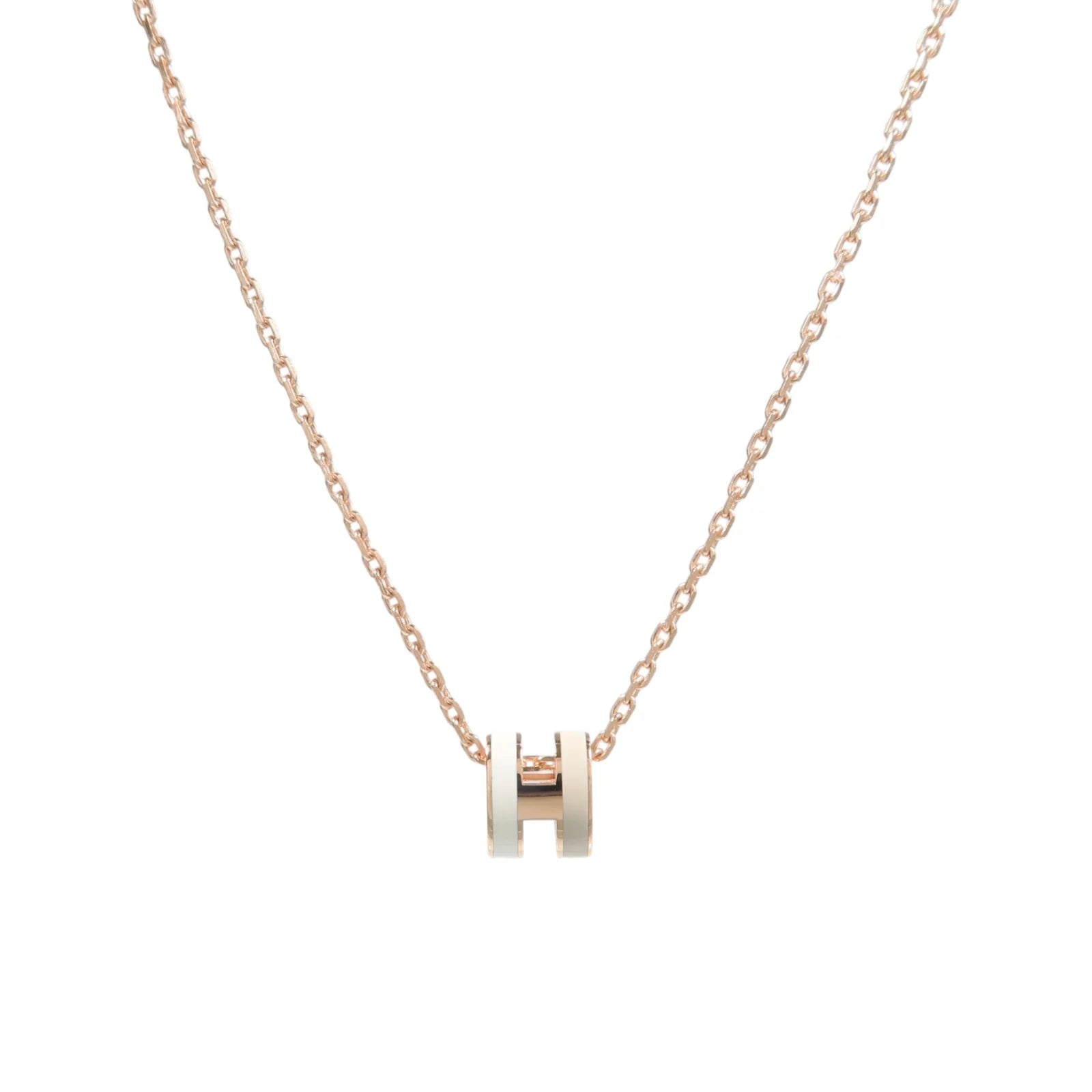 HERMES Mini Pop H Necklace Rose Gold / Systeme