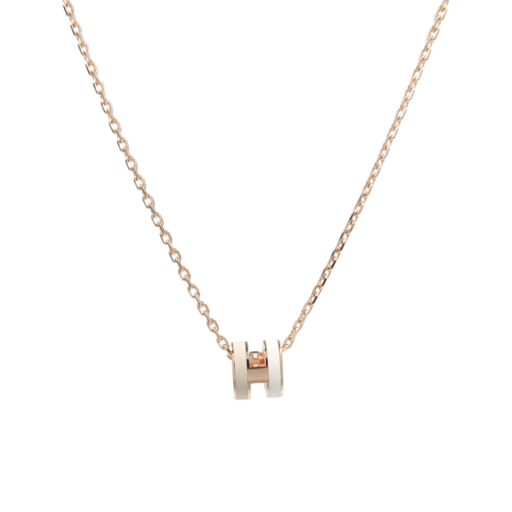 HERMES Mini Pop H Necklace Rose Gold / Systeme