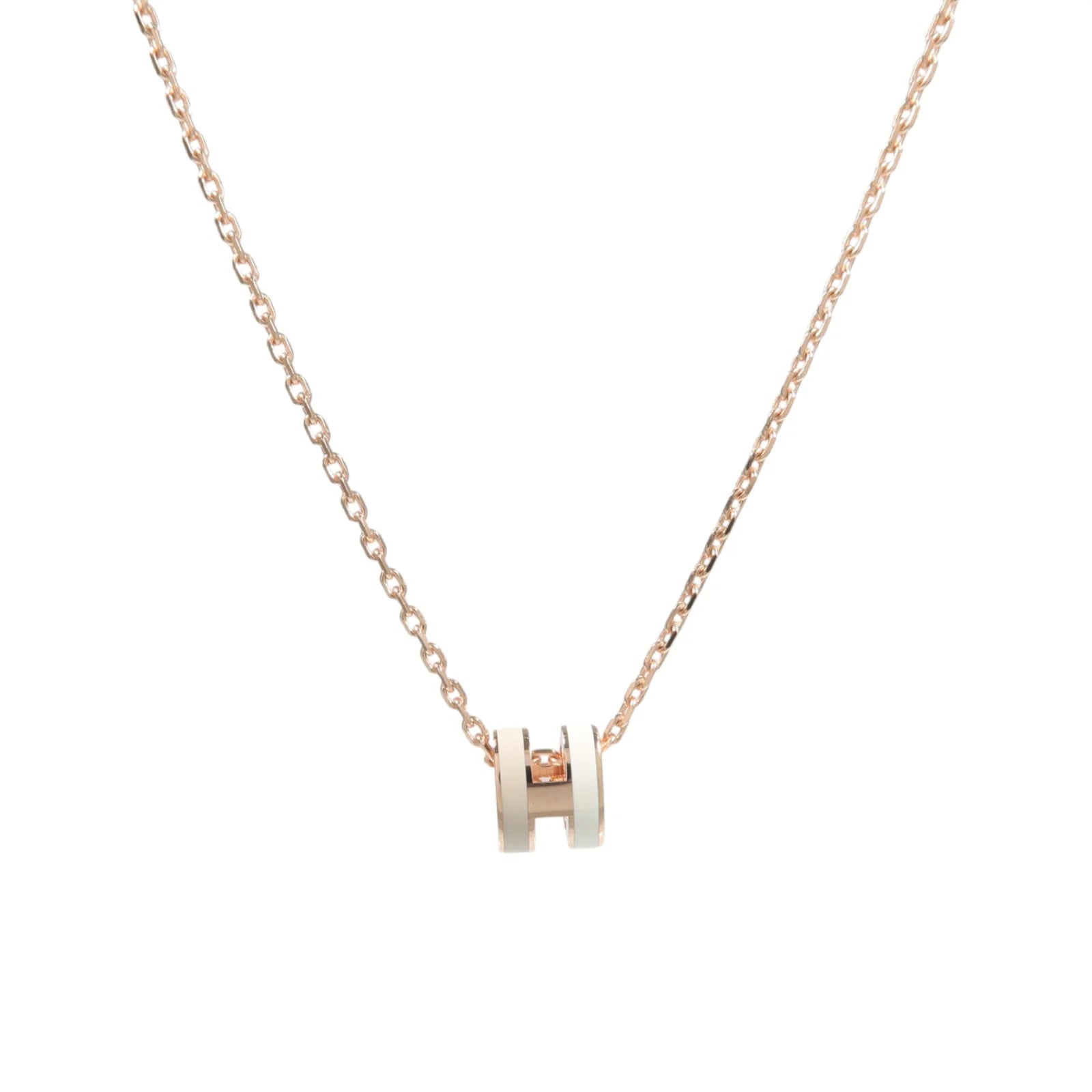HERMES Mini Pop H Necklace Rose Gold / Systeme