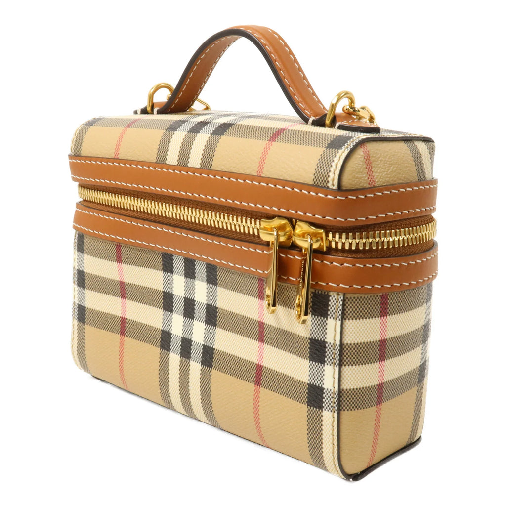 Burberry Mini Check Chain Vanity Bag (Unused/with gift receipt)