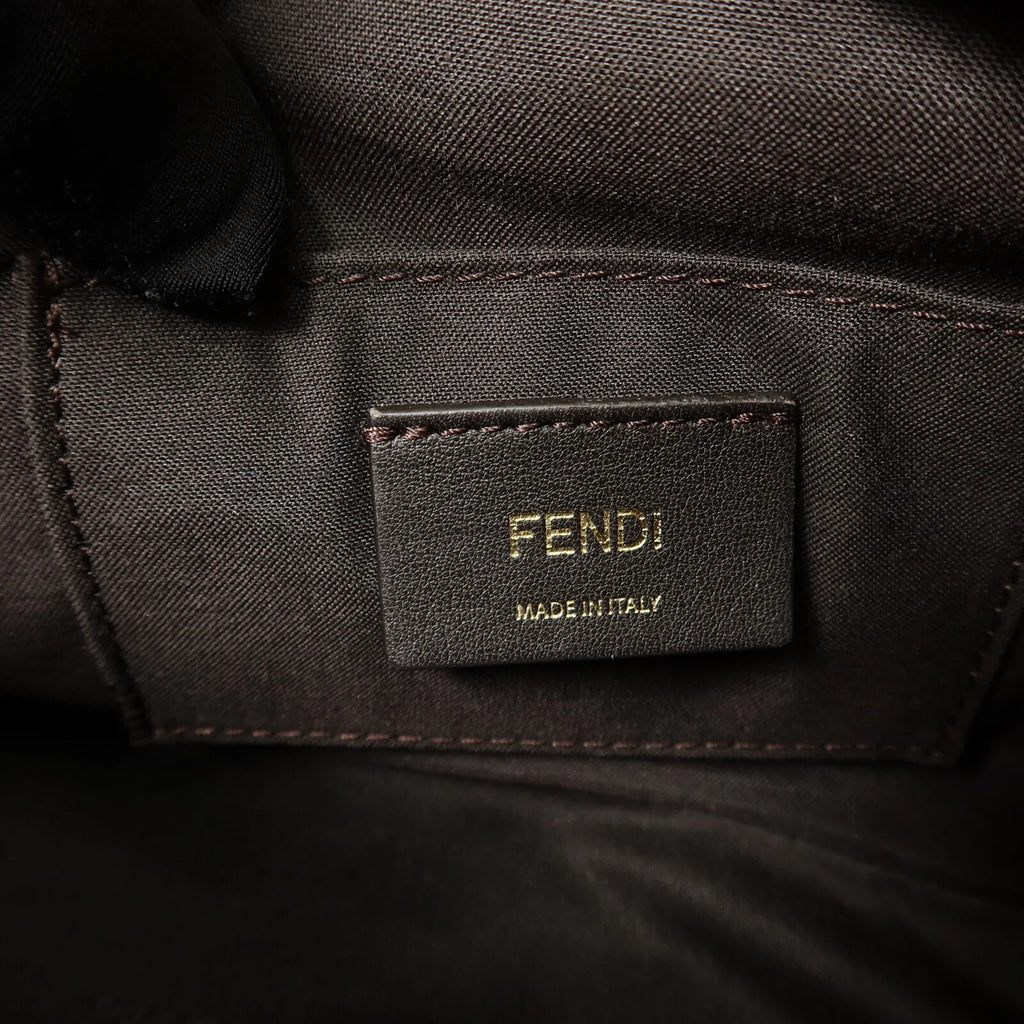 Fendi Red Embossed FF Leather Camera Case Crossbody Bag with Logo Strap