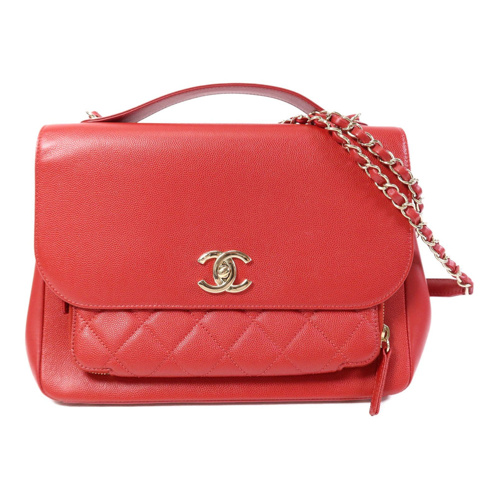 Chanel Business Affinity Large Shoulder Bag – Red Caviar Leather